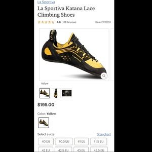 La Sportiva Katana Lace climbing shoes size EU 42